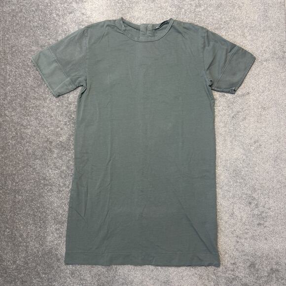Zara Dresses & Skirts - Zara Dress Womens Small Green Casual Loose Cotton T Shirt Military Army Buttons
